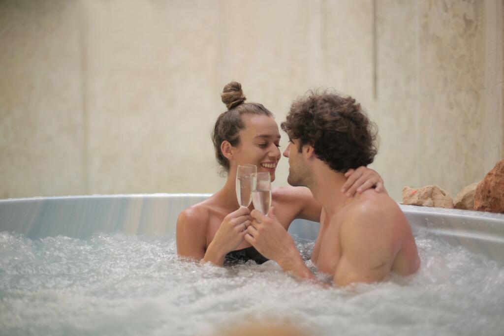 coppia alle terme a san Valentino brindisi
