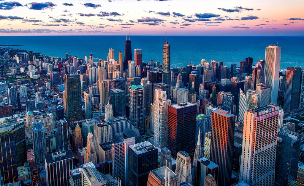 Chicago dall'alto grattacieli