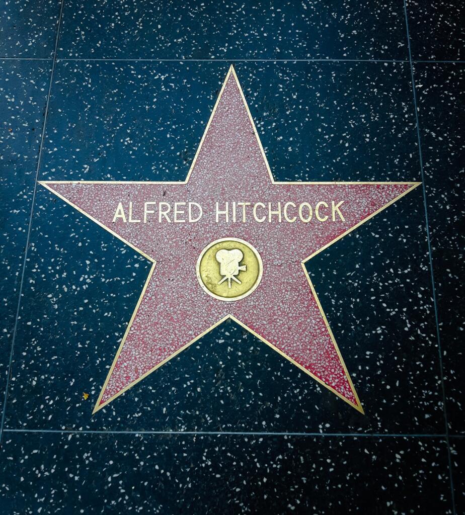Walk of fame star Alfred Hitchcock