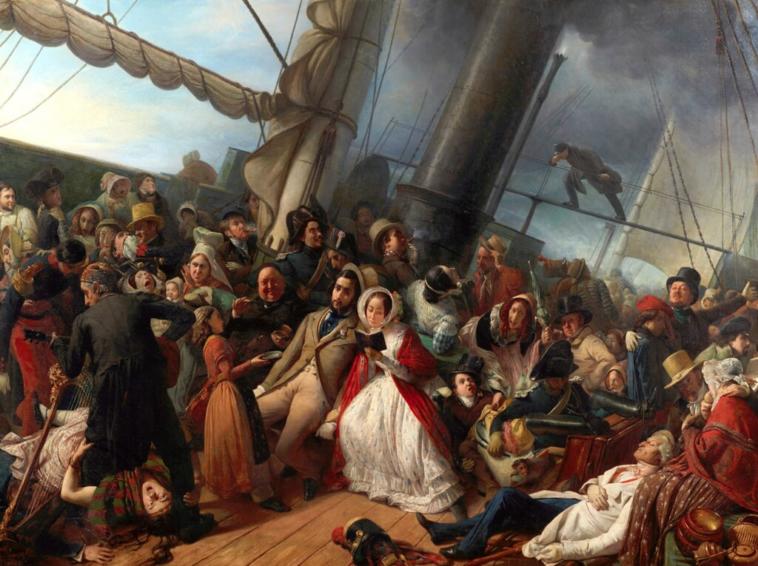 François-Auguste Biard - Mal de mer sur une corvette anglaise (1857)